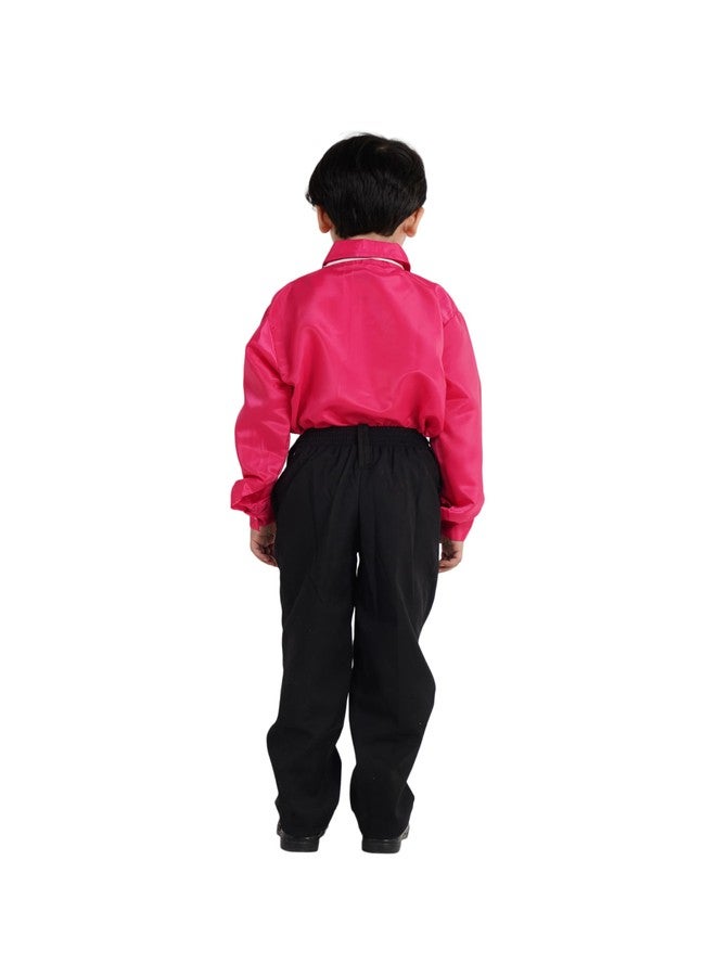 كاكو فانسي دريسيس قميص لامع للأطفال من كاكو، مصنوع من البوليستر، مناسب للرقص | قميص مزين بالترتر للأولاد، مناسب للعمل والمدرسة والحفلات السنوية، لون أرجواني - Image 5